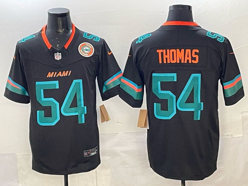 Men 2025 Miami Dolphins #54 Thomas black Limited Nike NFL Jersey style 012->miami dolphins->NFL Jersey